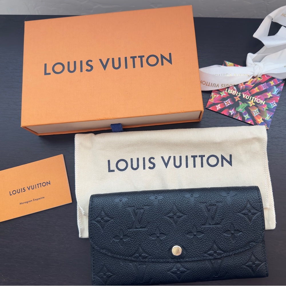Louis Vuitton Black Emilie Monogram Empreinte Wallet